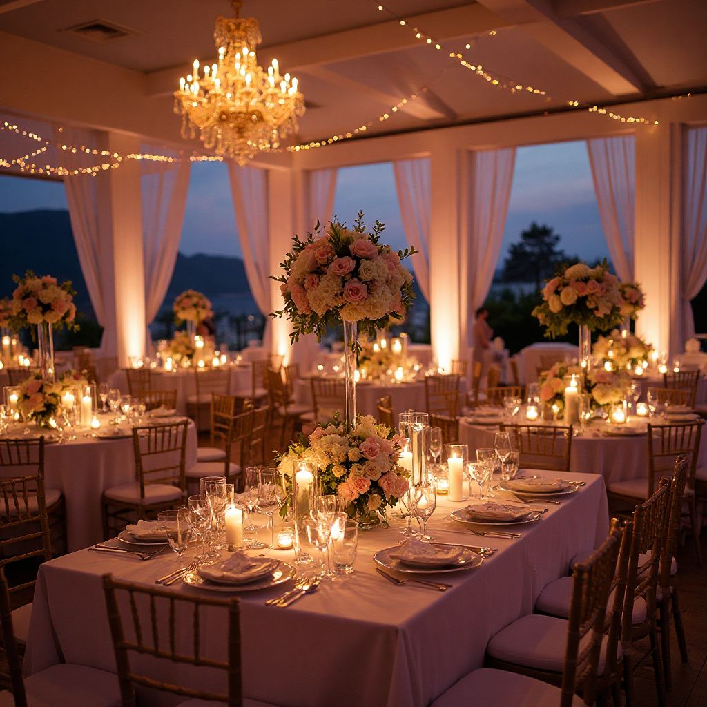 Wedding celebration setup