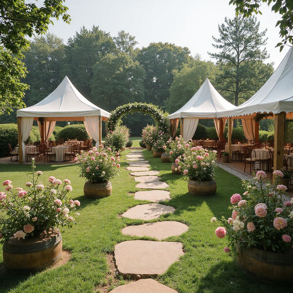 Outdoor celebration setup